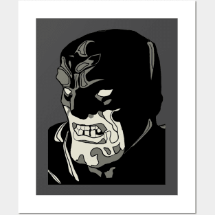 A Masked Vigilante/Superhero Grimaces In The Dark Posters and Art